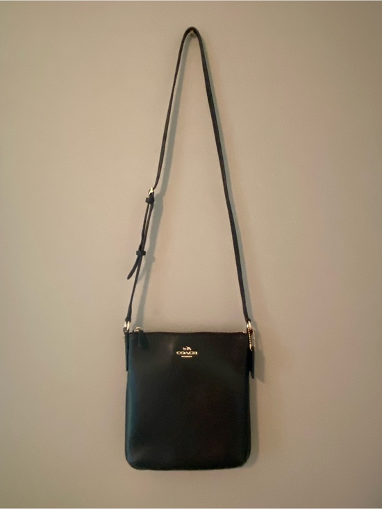 Coach Handbags - Coach Black Leather Crossbody with Gold Hardware